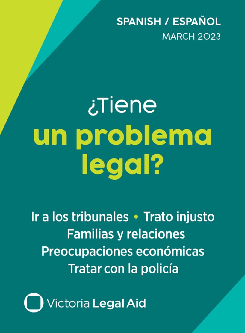 Victoria Legal Aid help card (Spanish) ""