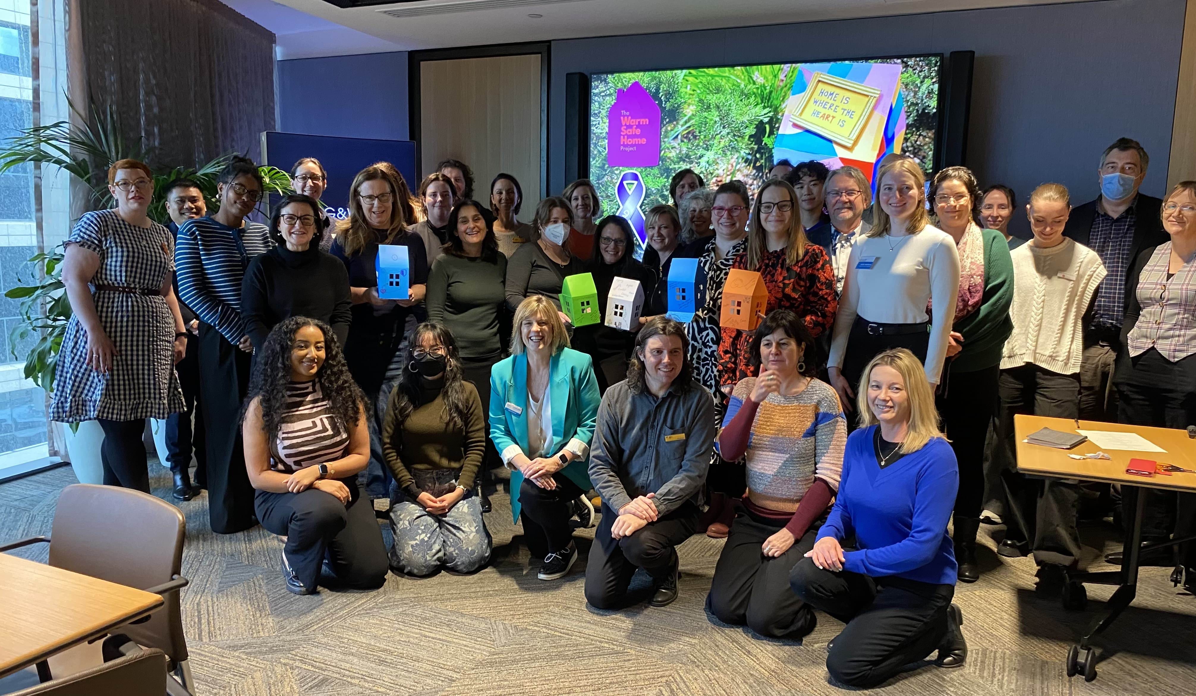 Photo of large group of community legal centre staff, Victoria Legal Aid staff and community legal sector partners at the forum