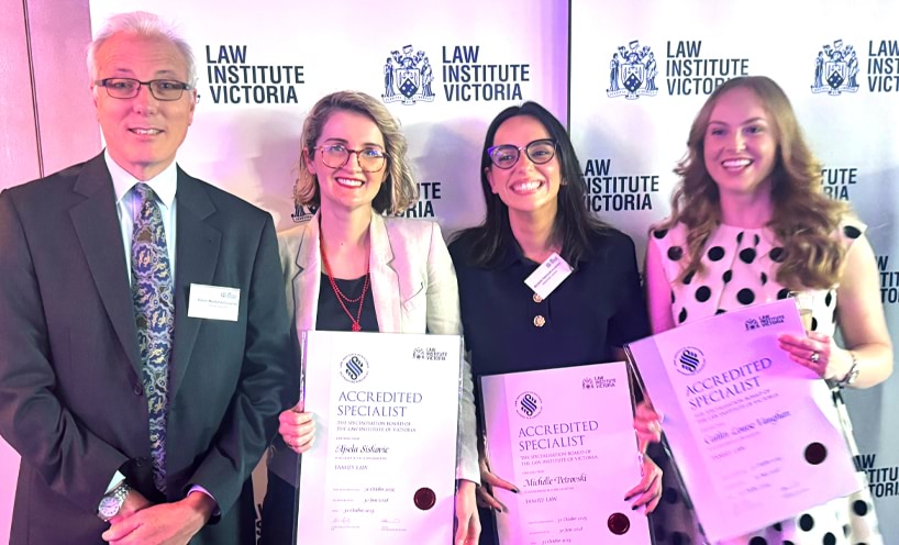 Photo of latest lawyers to earn specialist accreditation in family law.