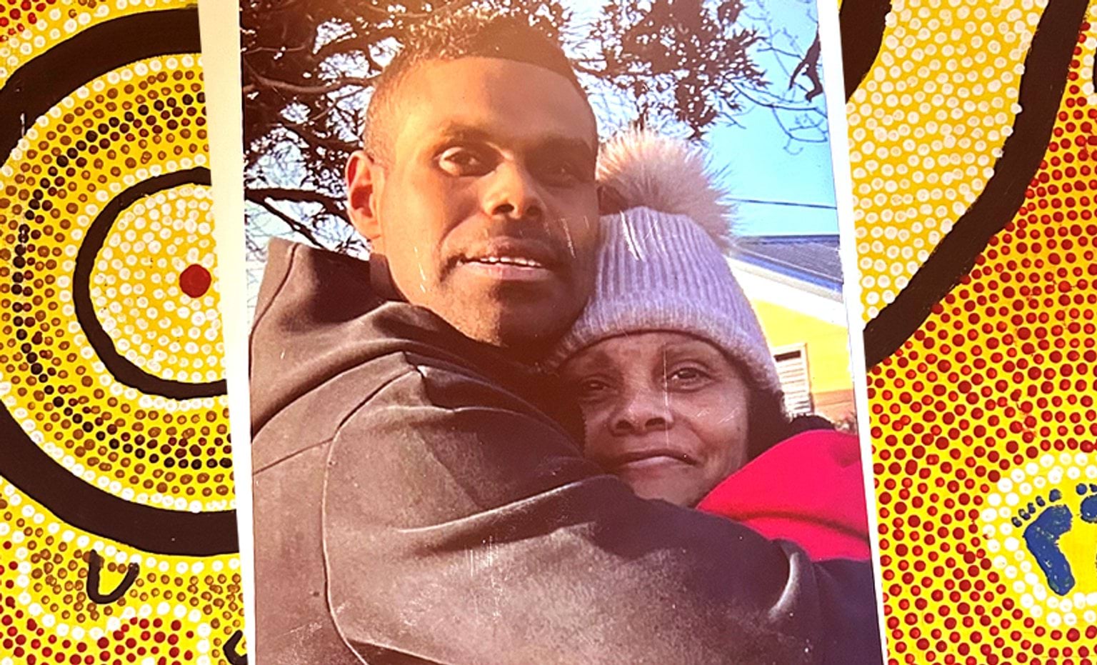 Jeffrey Winmar with his mother Ursulla