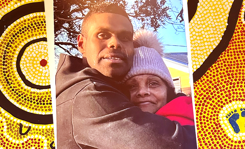 Jeffrey Winmar with his mother Ursulla.